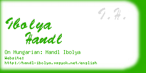 ibolya handl business card